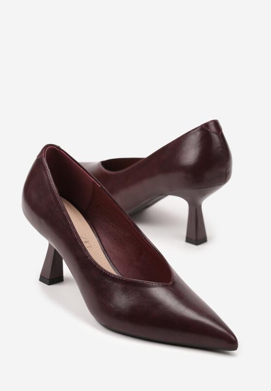 Pantofi cu toc Bordo 5