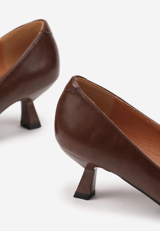 Pantofi cu toc Maro deschis 6