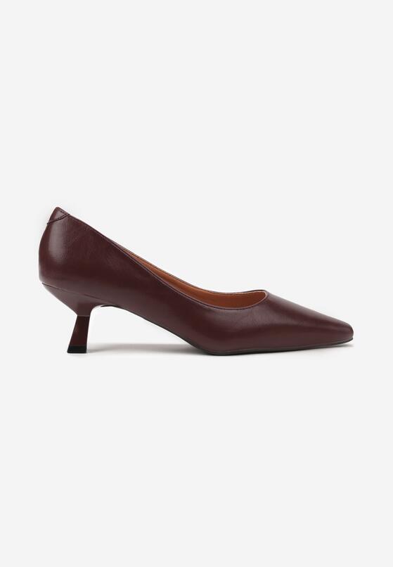 Pantofi cu toc Bordo 4