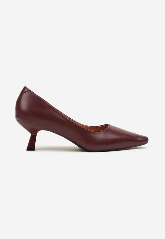 Pantofi cu toc Bordo 4