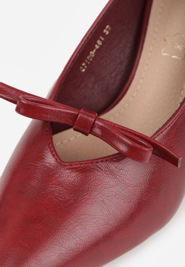 Pantofi cu toc Bordo 9