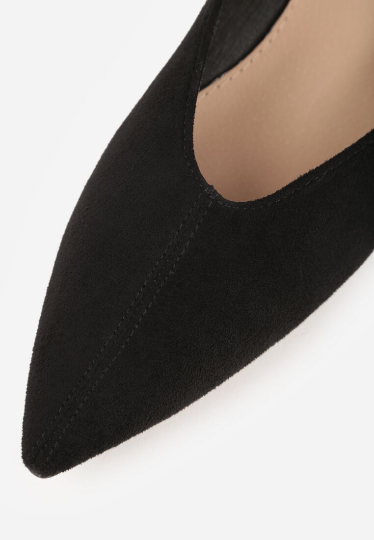 Czarne Balerinki Vices ze Szpiczastym Noskiem Cariette 8