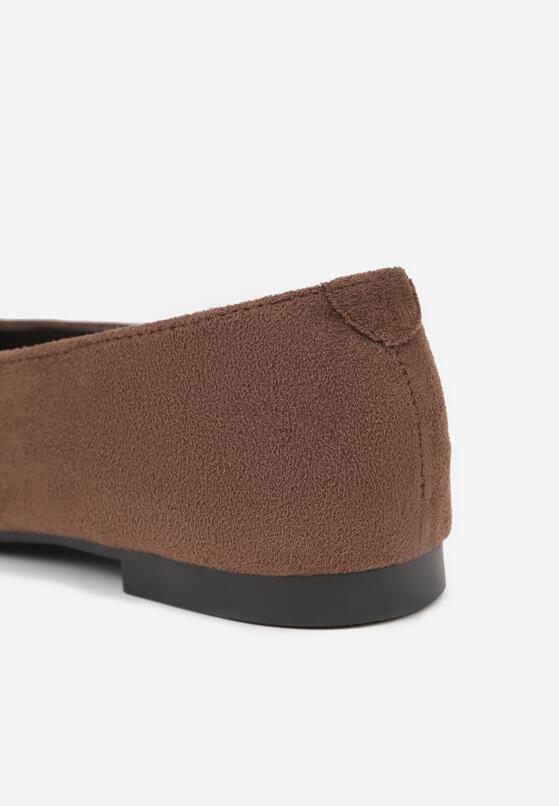 Brązowe Balerinki Vices ze Szpiczastym Noskiem Cariette 9