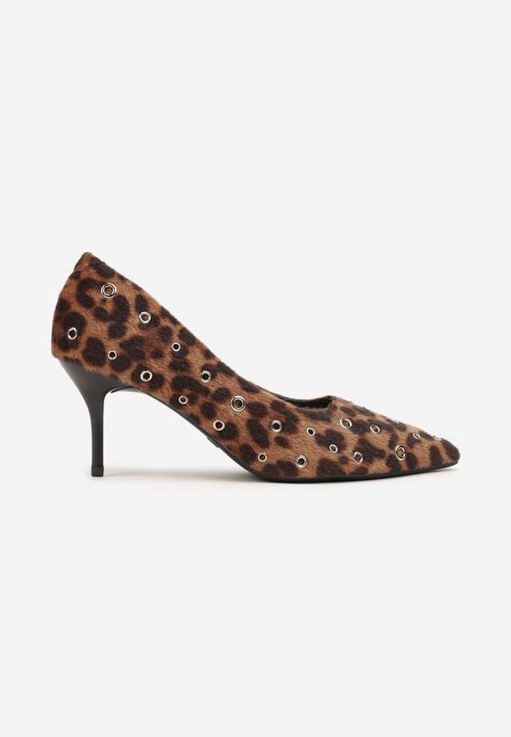 Pantofi cu toc Imprimeu leopard 4