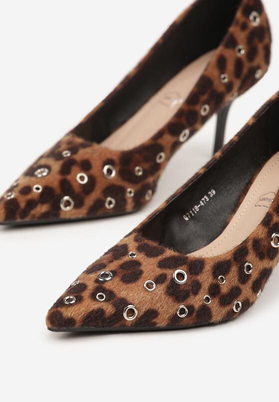 Pantofi cu toc Imprimeu leopard 6