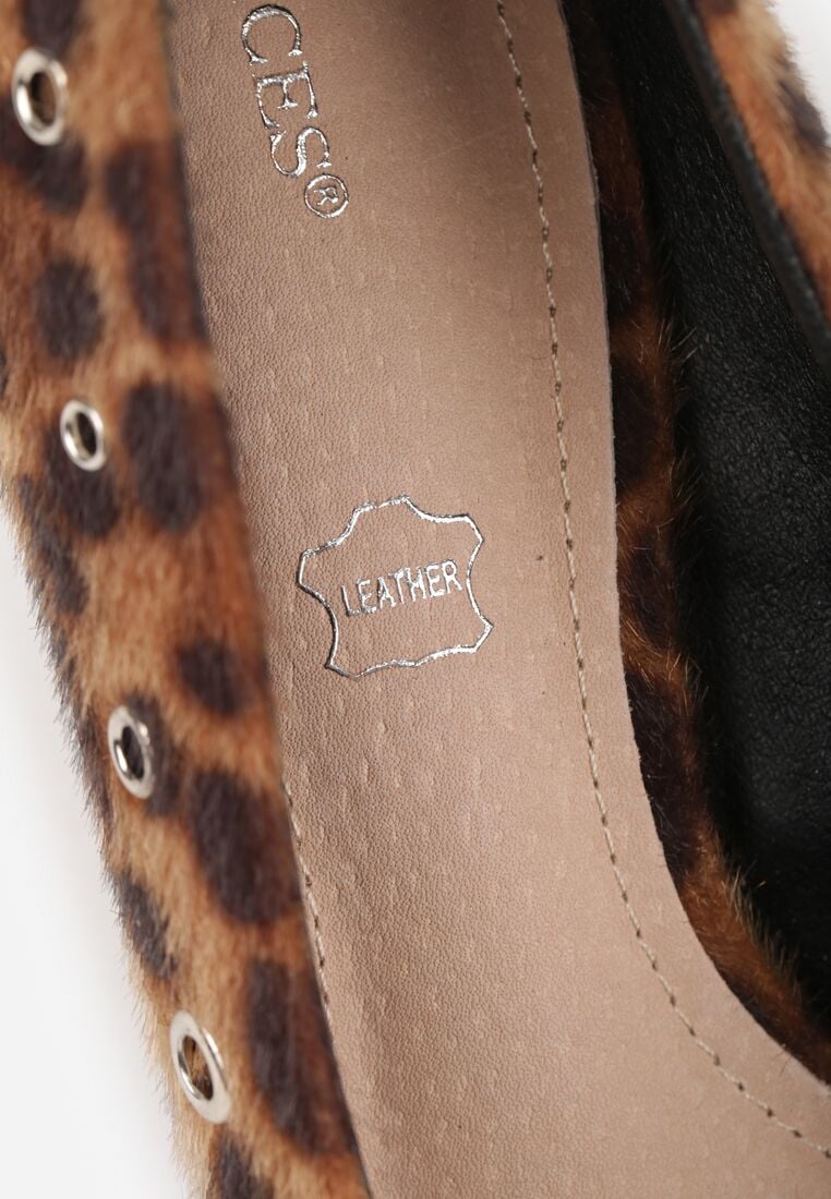 Pantofi cu toc Imprimeu leopard 8
