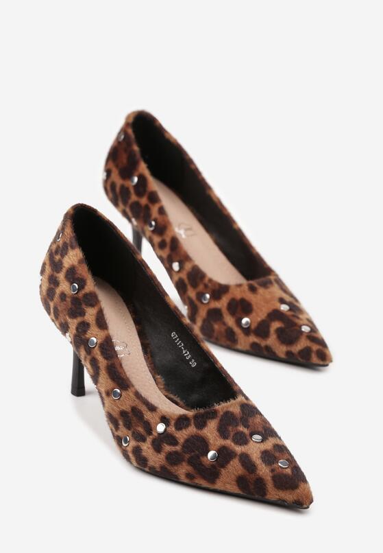Pantofi cu toc Imprimeu leopard 5