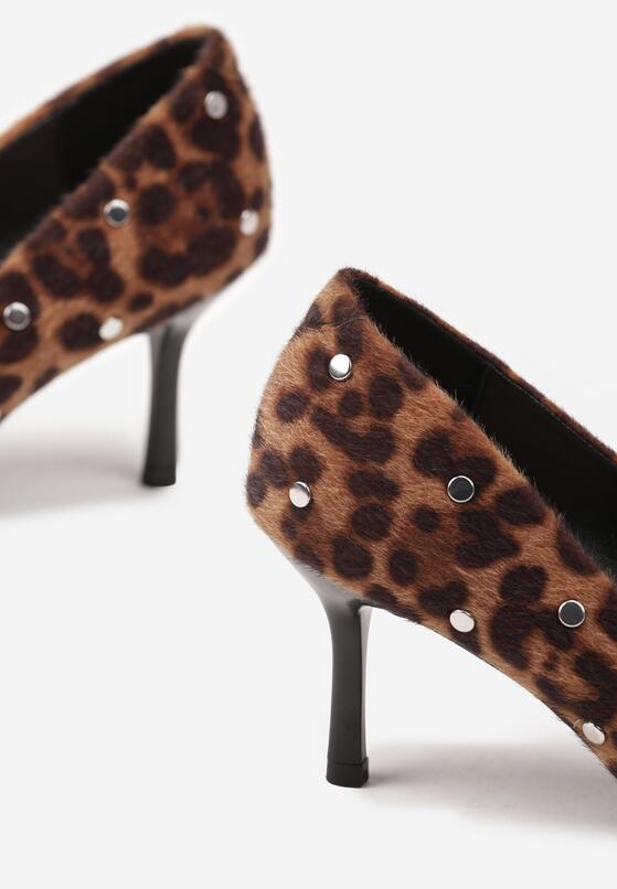 Pantofi cu toc Imprimeu leopard 6