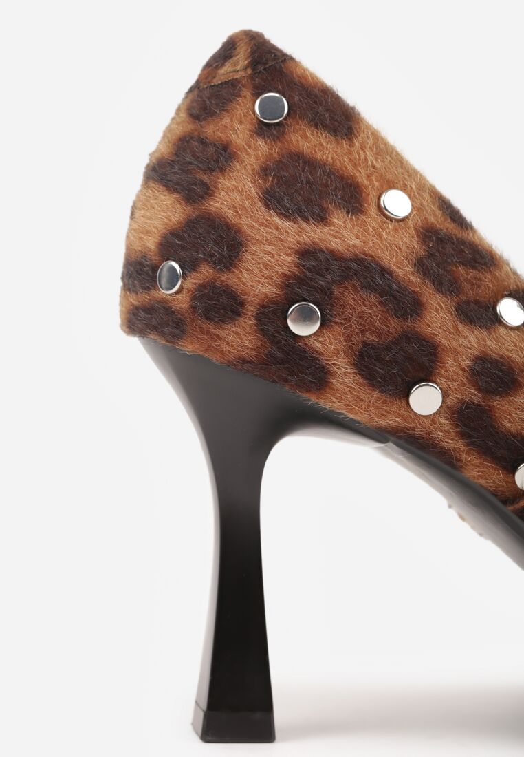 Pantofi cu toc Imprimeu leopard 8