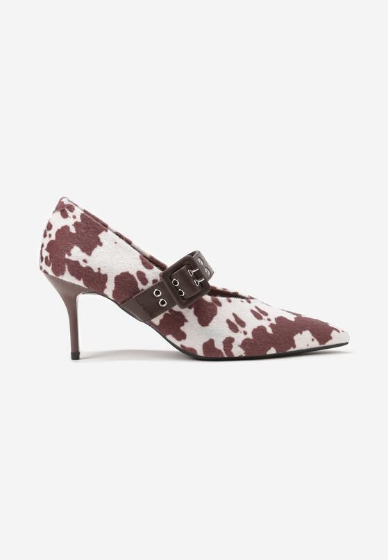 Pantofi cu toc Negru cu alb 4