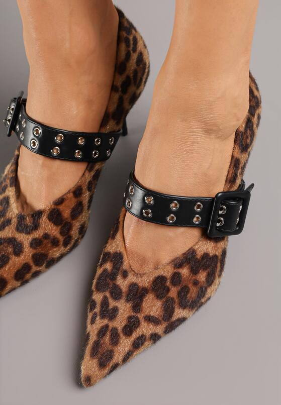 Pantofi cu toc Imprimeu leopard 3