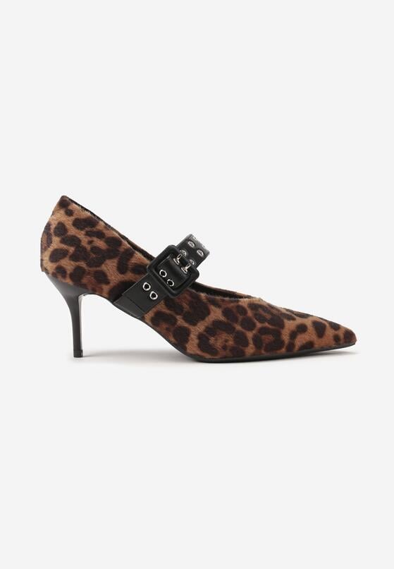 Pantofi cu toc Imprimeu leopard 4