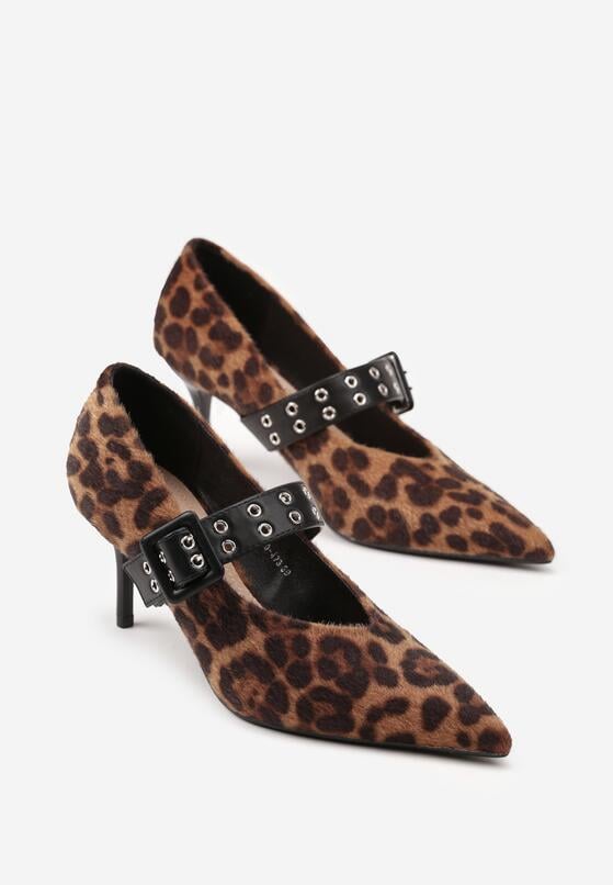 Pantofi cu toc Imprimeu leopard 5