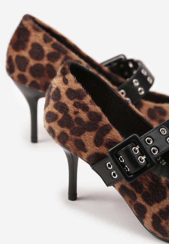 Pantofi cu toc Imprimeu leopard 6