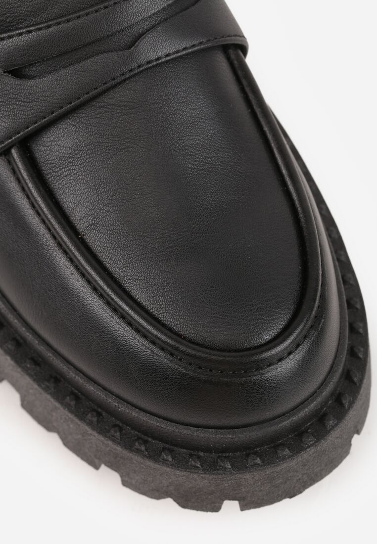 Czarne Mokasyny Vices na Grubej Podeszwie Viara 9