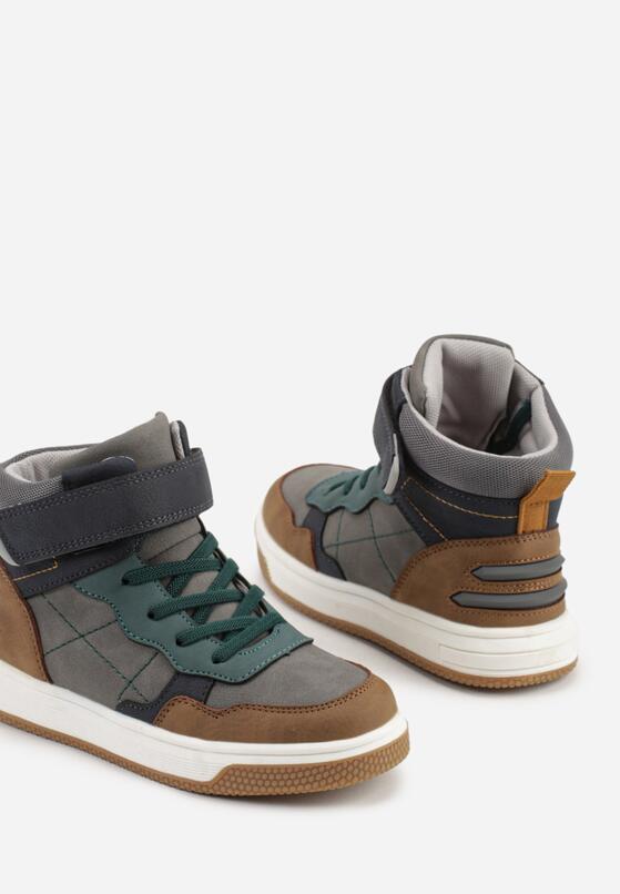 Ciemnobeżowe Botki Vices w Stylu Sneakersów Ozdobione Przeszyciami Fianesa 3