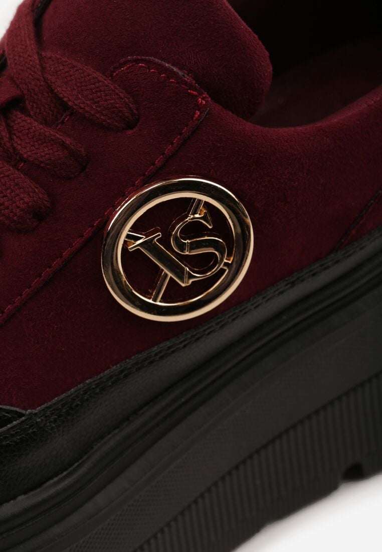 Sneakers Negru cu bordo 8