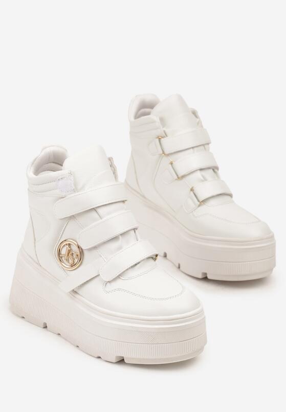 Białe Botki Vices w Stylu Sneakersów na Platformie Afirriva 2