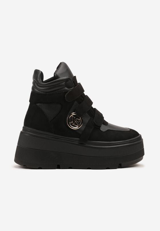 Czarne Botki Vices w Stylu Sneakersów na Platformie Afirriva 1