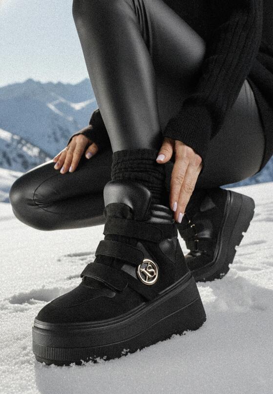 Czarne Botki Vices w Stylu Sneakersów na Platformie Afirriva 1