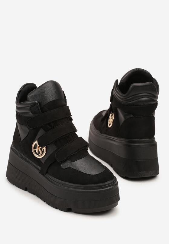 Czarne Botki Vices w Stylu Sneakersów na Platformie Afirriva 3