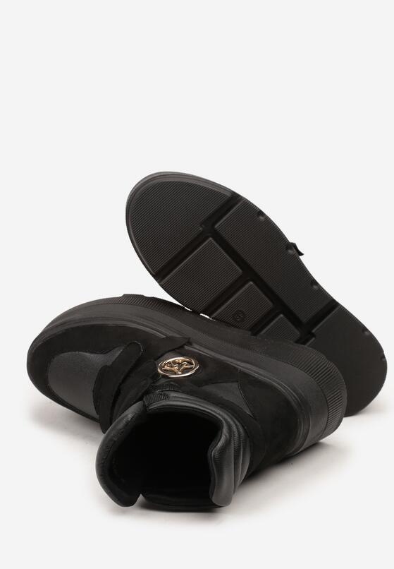 Czarne Botki Vices w Stylu Sneakersów na Platformie Afirriva 4