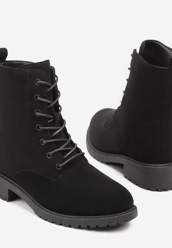 Czarne Botki Workery w Klasycznym Stylu Sorrie 6