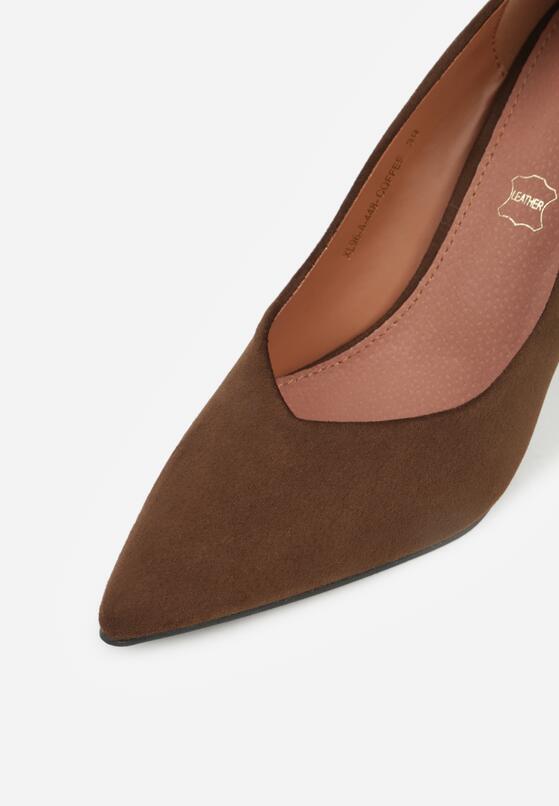 Brązowe Szpilki Vices w Klasycznym Stylu ze Skórzaną Wkładką Alandde 8