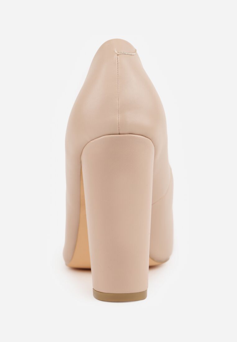 Pantofi cu toc Bej 8