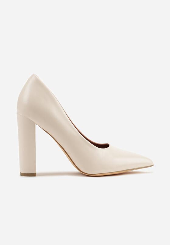 Pantofi cu toc Bej deschis 4