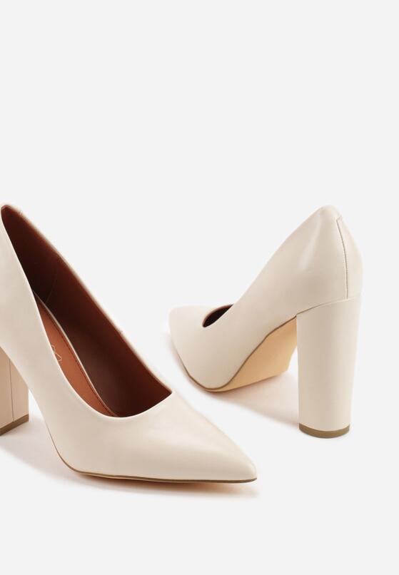 Pantofi cu toc Bej deschis 6