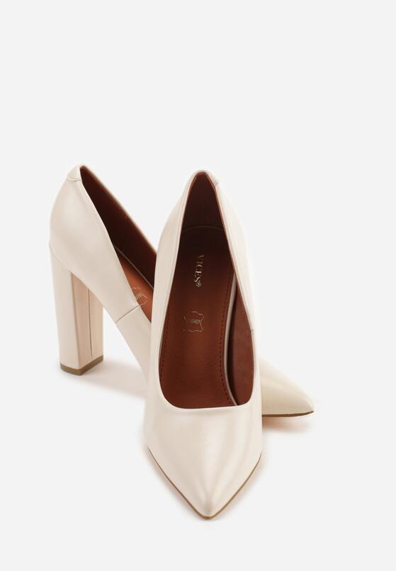 Pantofi cu toc Bej deschis 7