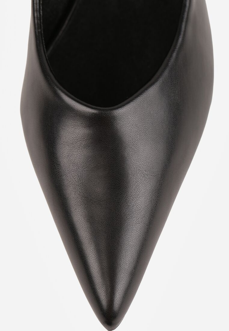 Czarne Czółenka Vices na Kaczuszce z Wkładką ze Skóry Naturalnej Amorrise 8