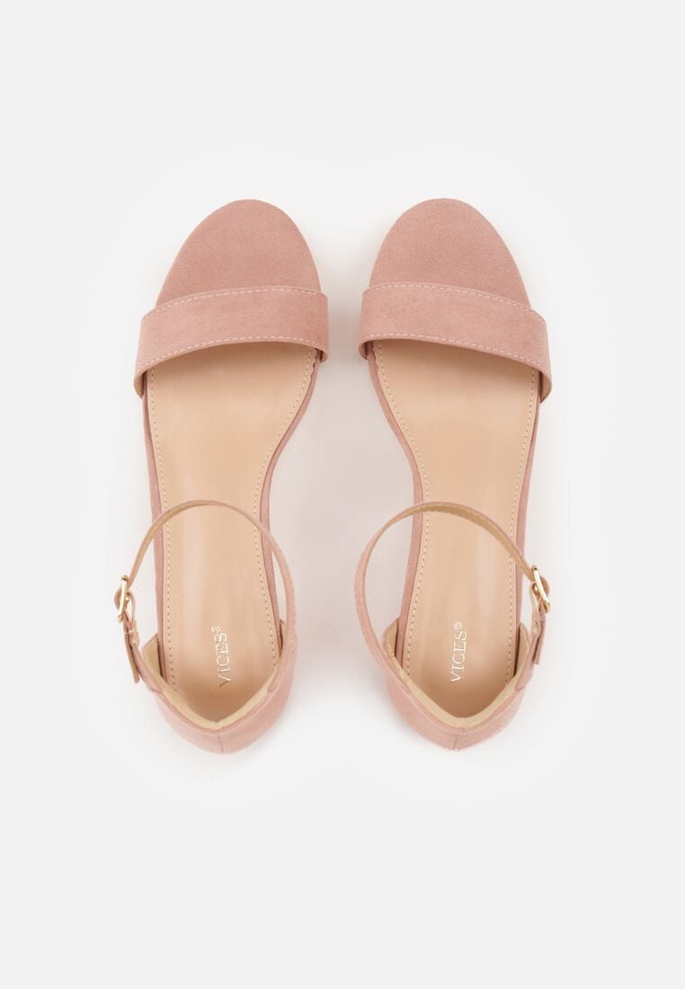 Jasnoróżowe Sandały Vices na Obcasie w Klasycznym Stylu Jelhiris 6