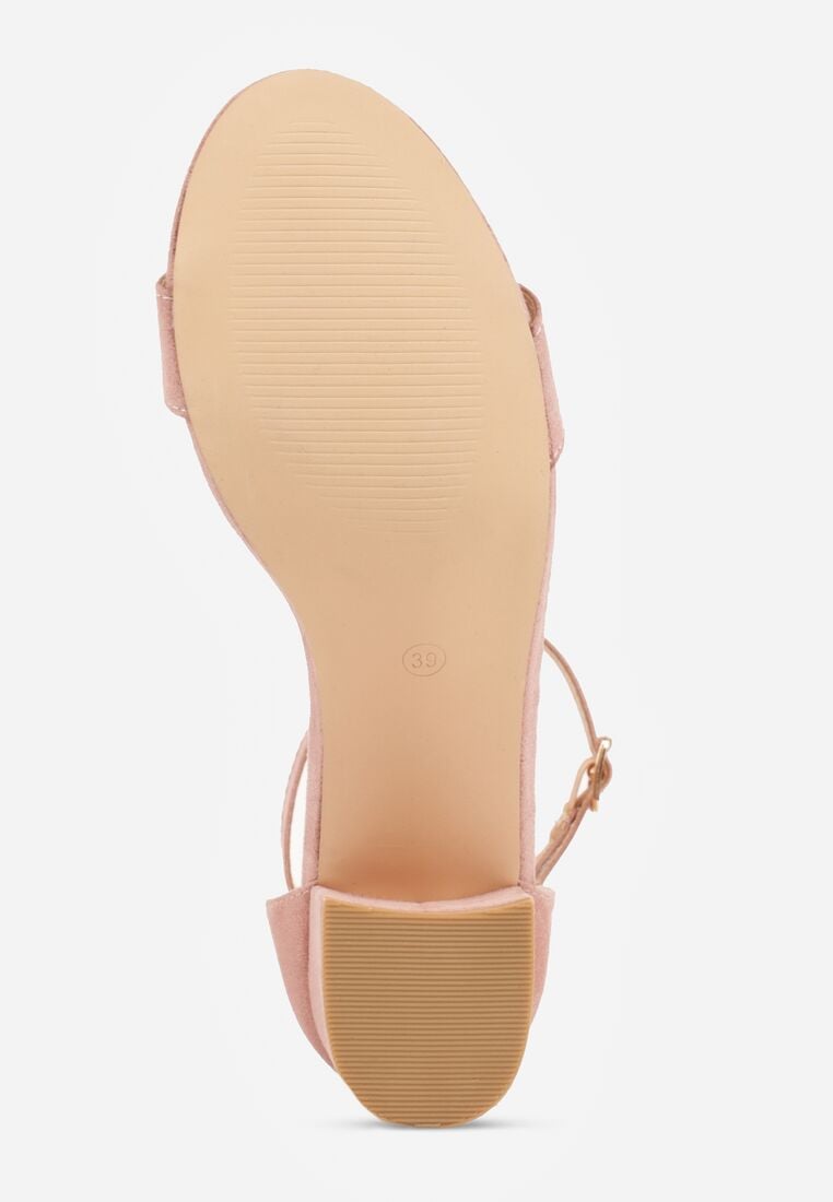 Jasnoróżowe Sandały Vices na Obcasie w Klasycznym Stylu Jelhiris 7