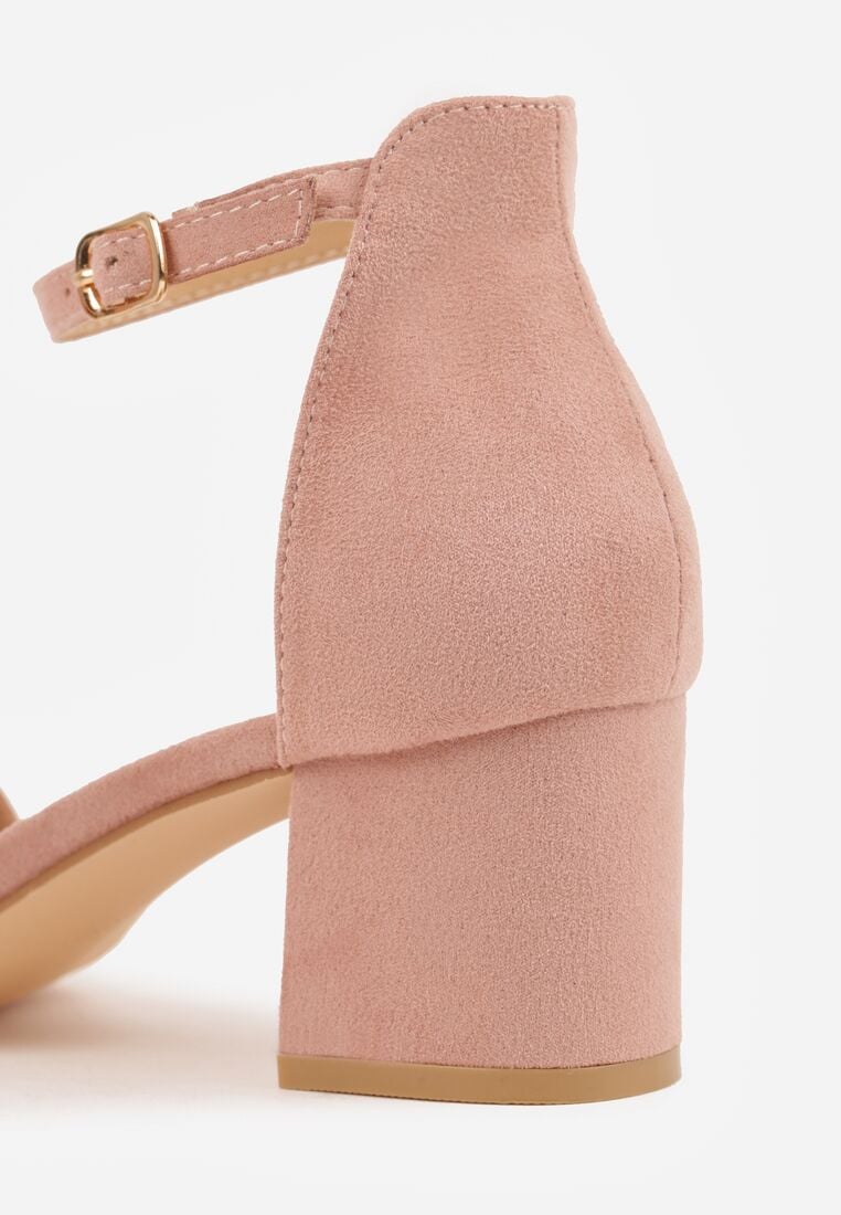 Jasnoróżowe Sandały Vices na Obcasie w Klasycznym Stylu Jelhiris 9