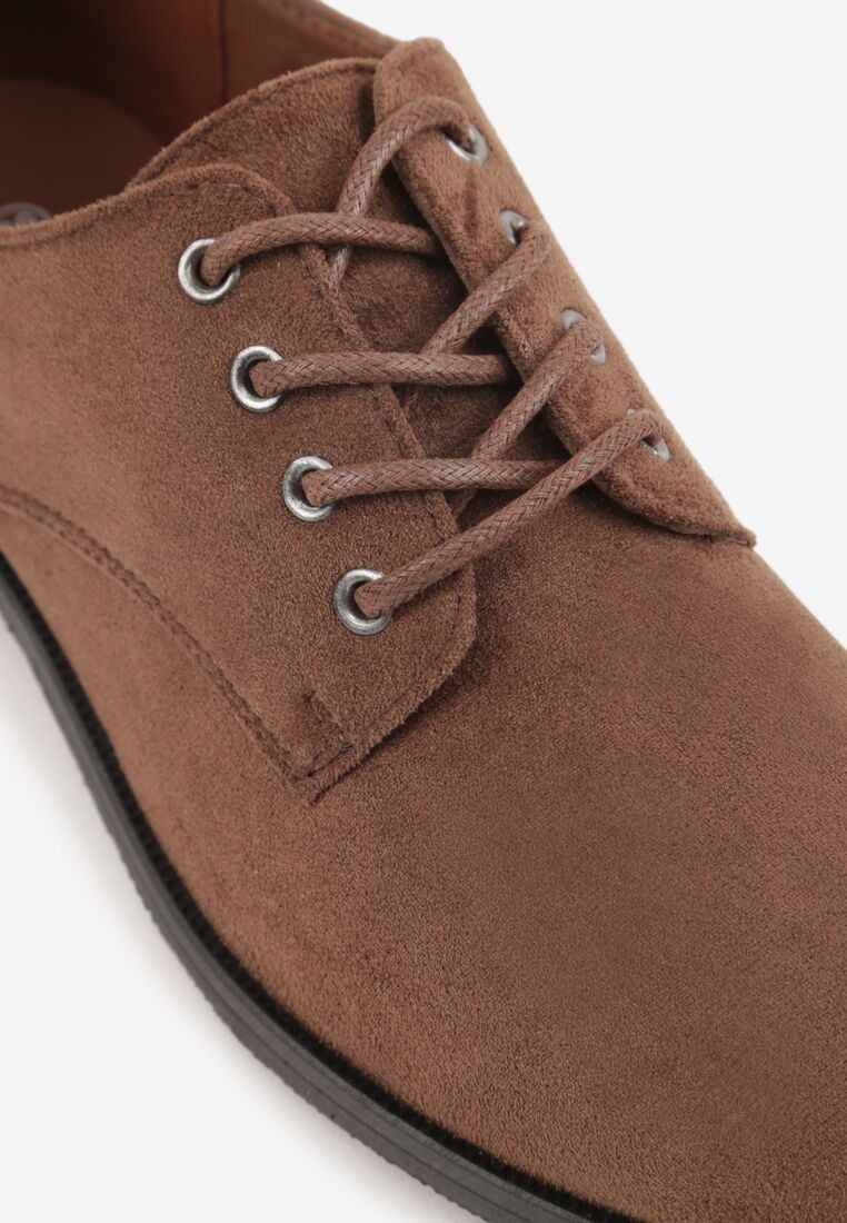 Brązowe Lakierowane Półbuty Oksfordki Yotella 8