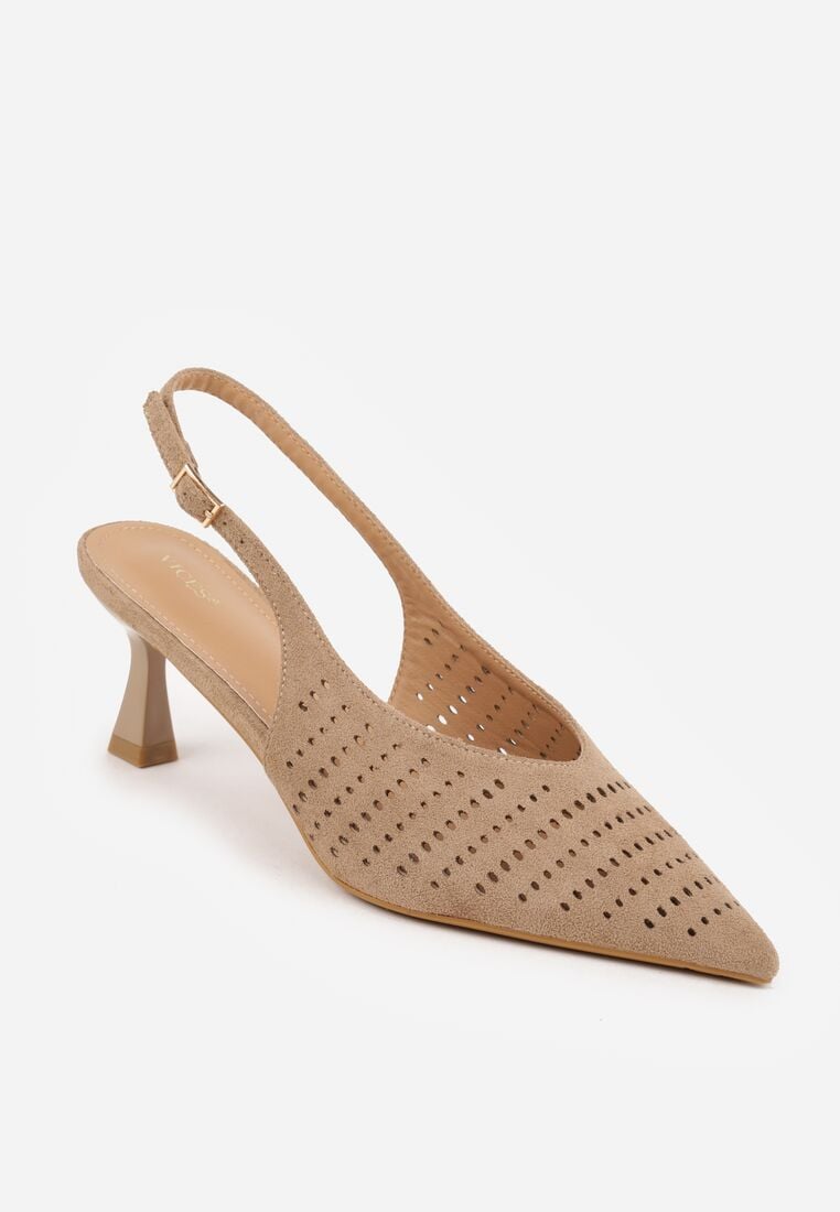 Pantofi cu toc Bej închis 5