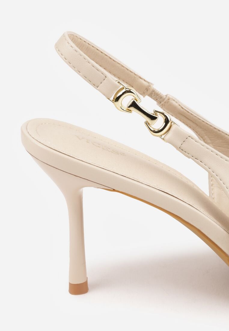 Pantofi stiletto Bej 9