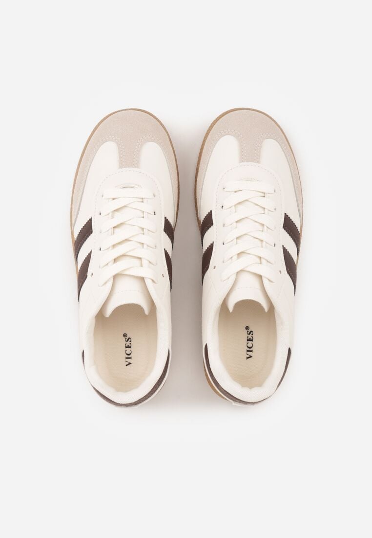 Beżowo-Brązowe Sneakersy VICES w Stylu Kultowych Tenisówek Azilina 6