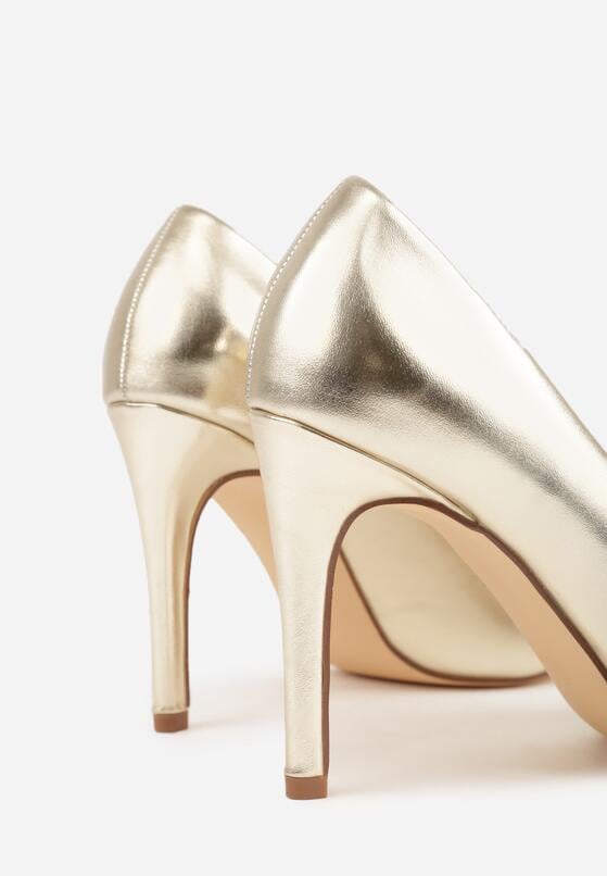 Jasnozłote Klasyczne Szpilki Vices ze Skórzaną Wkładką Innadelle 8