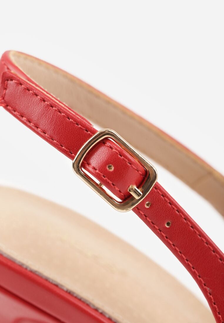 Czerwone Szpilki VICES z Odkrytą Piętą i Skórzaną Wkładką Kiladria 9