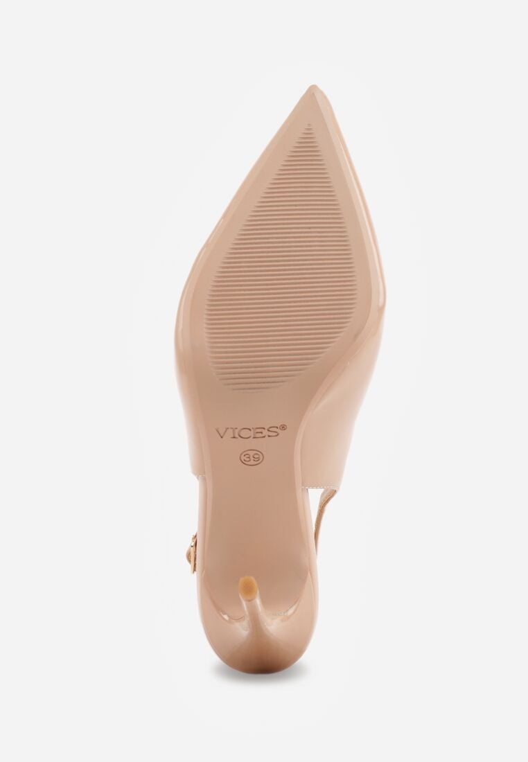 Pantofi stiletto Bej închis 7