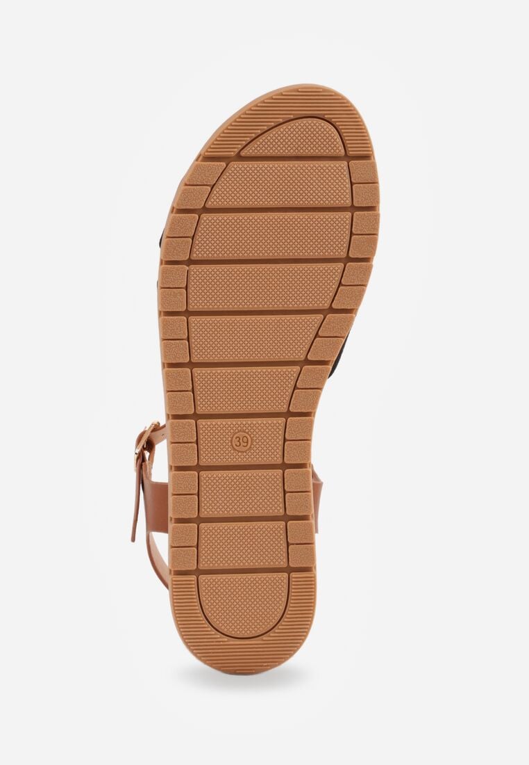 Czarne Sandały VICES na Płaskiej Podeszwie z Paskiem w Kształcie X Doriven 7