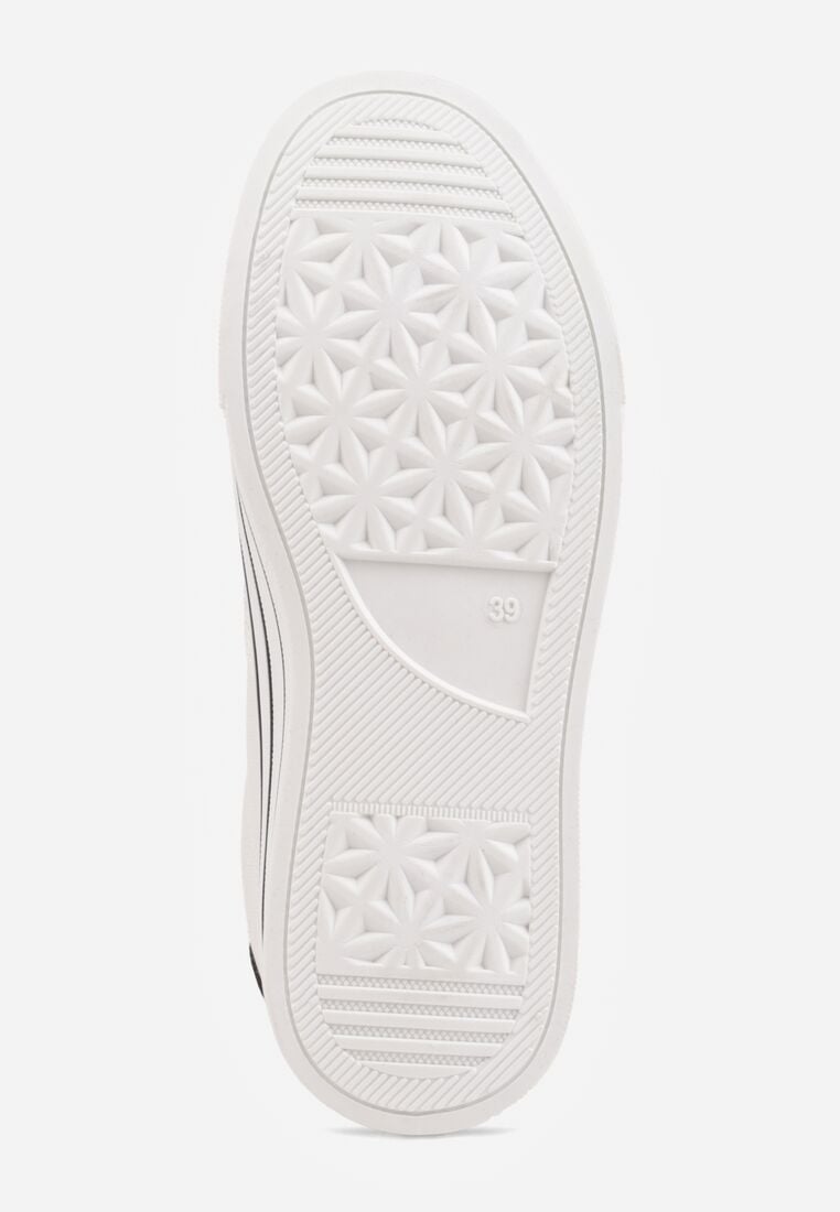 Biało-Czarne Klasyczne Trampki na Grubej Podeszwie Araenes 7