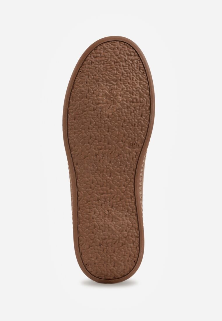 Brązowe Trampki z Imitacji Zamszu z Nieregularną Podeszwą ze Żłobieniami Naranatea 7