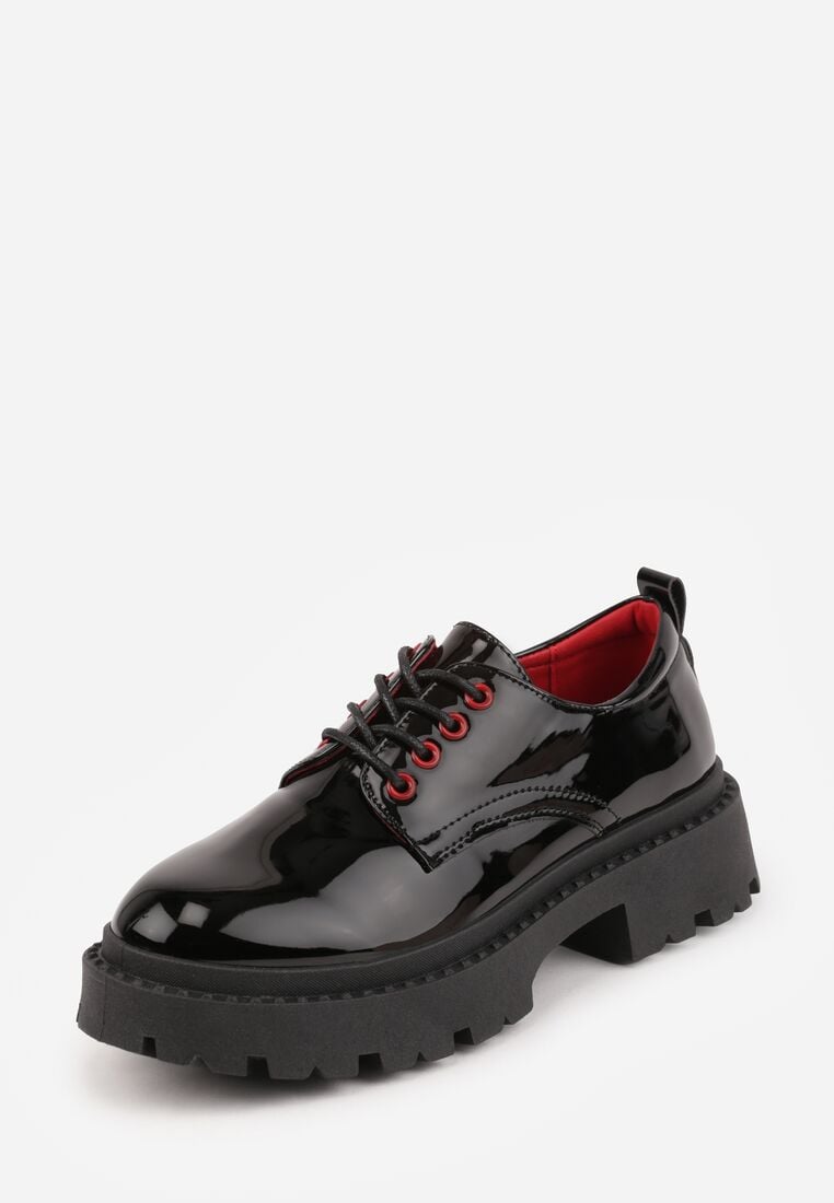 Pantofi casual Negru cu roșu 5