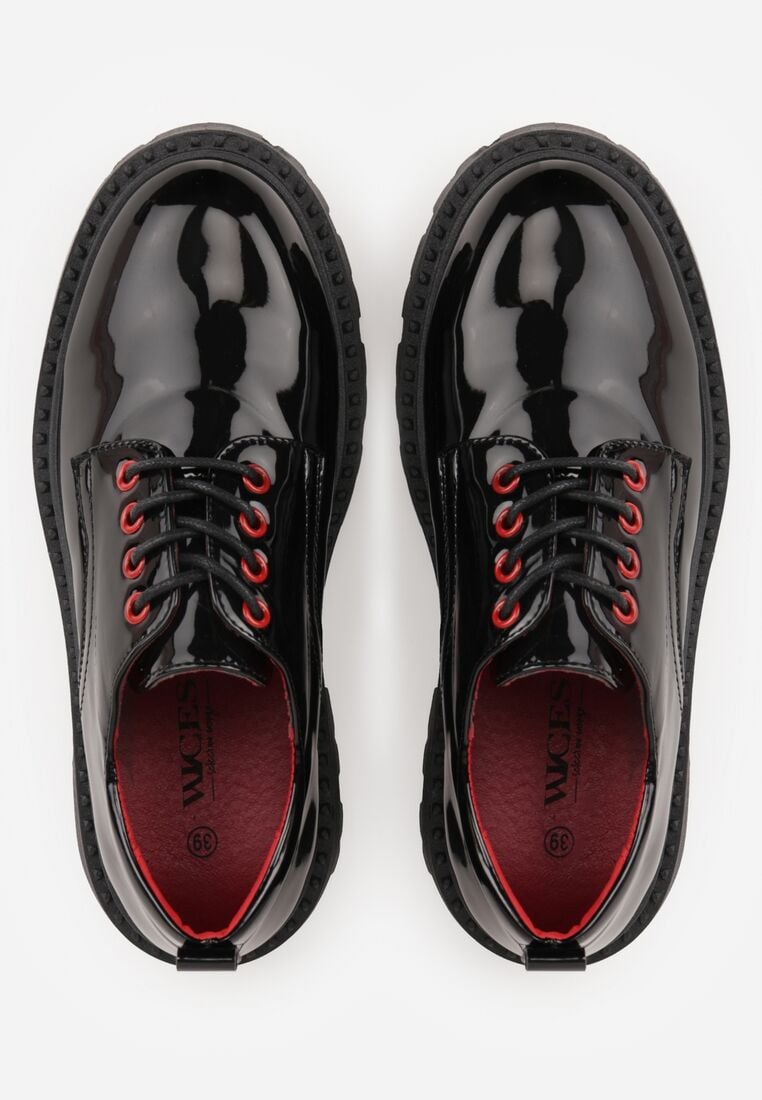 Pantofi casual Negru cu roșu 6