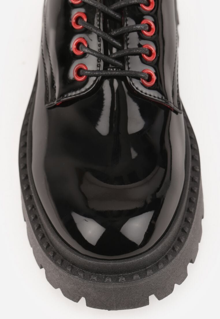 Pantofi casual Negru cu roșu 9