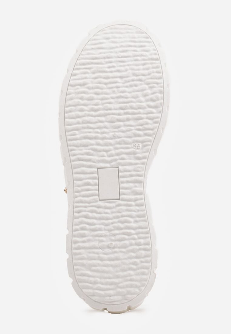 Białe Casualowe Sneakersy VICES na Grubej Podeszwie z Tłoczeniami Therelle 7